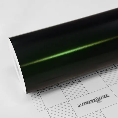 Vinil TeckWrap Matte Green Black Silk (HM07)