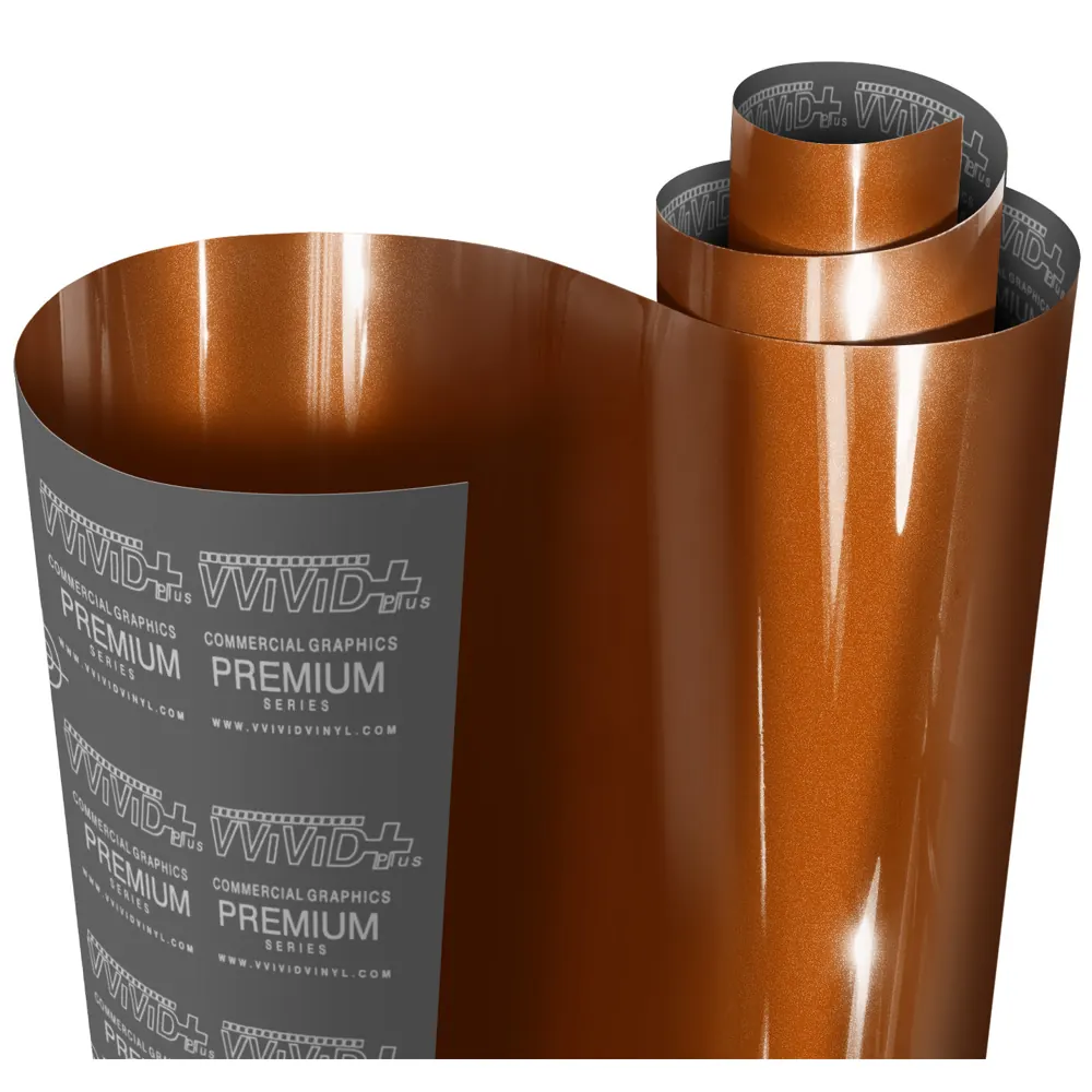 Vinil VViViD Ultra Gloss Metallic Brown: muestra del material