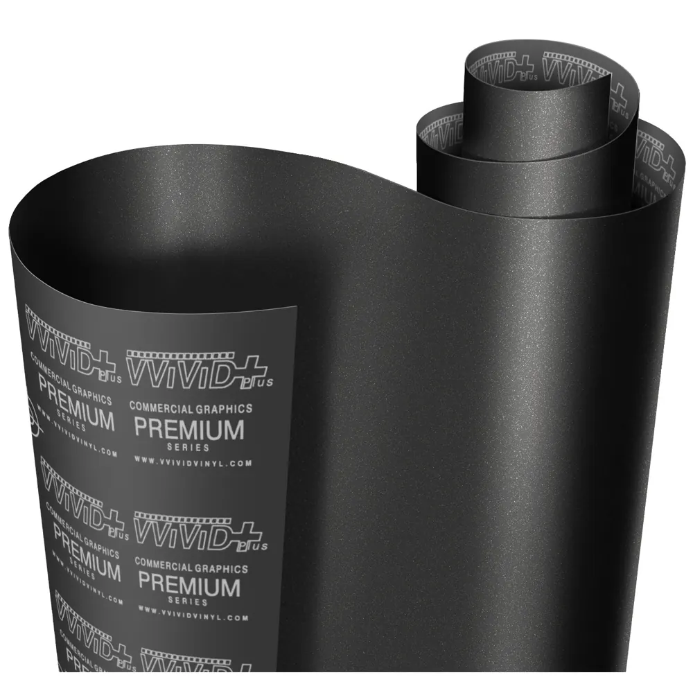 Vinil VViViD Ultra Matte Metallic Black: muestra del material