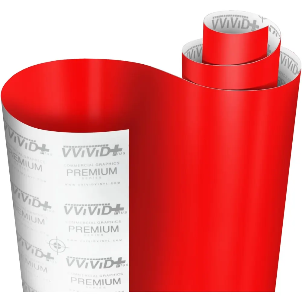 Vinil VViViD Ultra Matte Red: muestra del material